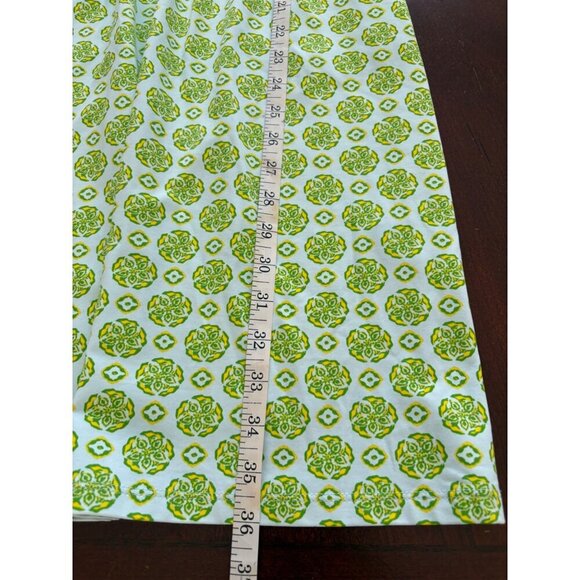 J. McLaughlin Short Sleeve Spring Catalina Cloth Dress Blue Green Print Size XS - Picture 9 of 11